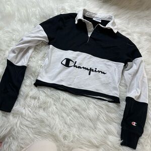 Cute Champion Stripe collared crop